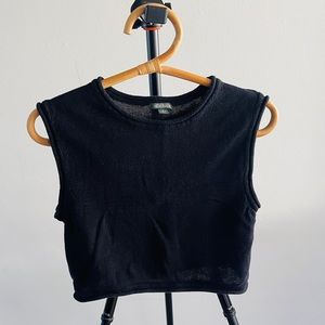 Black crop top wild fable.